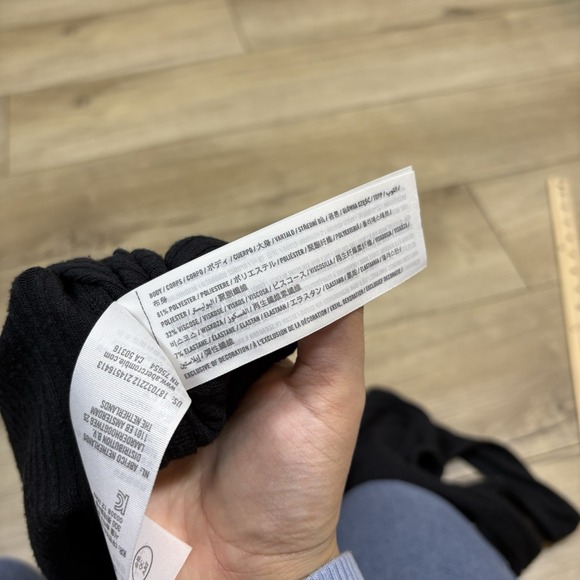 Abercrombie & Fitch Ribbed Tank Midi Dress Small Black Casual Sleeveless Slit - Picture 7 of 8